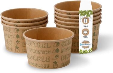 Набір паперові стаканчики для морозива 1000 шт. 125 мл BIOZOYG