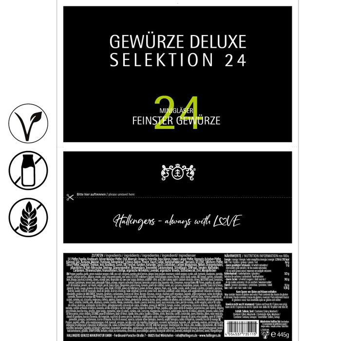 Набір із 24 спецій Deluxe Selection 24 в подарунковій упаковці Hallingers