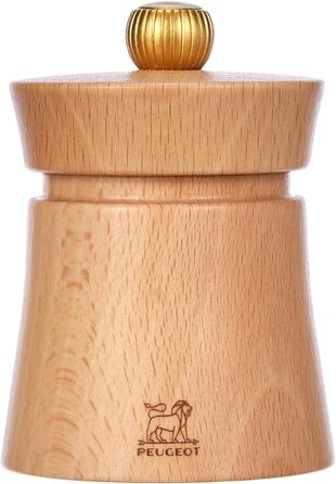 Ручний млин для перцю Peugeot Bali Fonte, класичне регулювання помелу, висота чавун, 35402 (8 см, зв'язка з соляним млином 8 см, чорний)