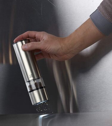 Электрическая мельница для перца соляная мельница Elis Sense u'Select 20 см перец каменная соль лоток - 6 предустановленных помолов - Изготовлен из нержавеющей стали (соляная мельница)