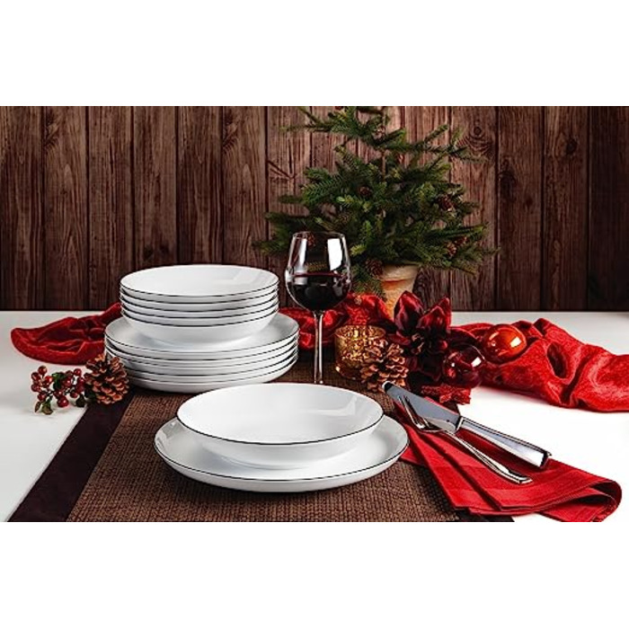 Набір тарілок 12 предметів Black Line Lido Seltmann