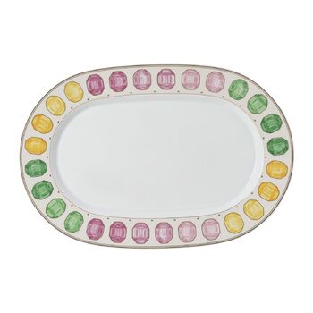 Блюдо овальне 40 см Зефір IDYLLIA Swarovski x Rosenthal