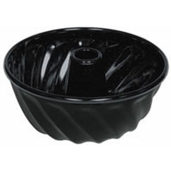 Форма для торта Bundt 24, КЛАСИЧНІ ФОРМИ ДЛЯ ВИПІЧКИ, діаметр 24 см, висота 13,7 см, ємність 3 літри, емаль, чорна, індукційна, 0632-022