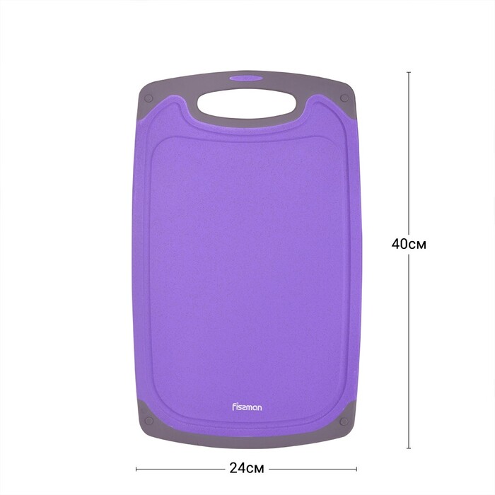 Обробна дошка для мяса, овочів і фруктів Fissman 40x24x0,8 см (8018)