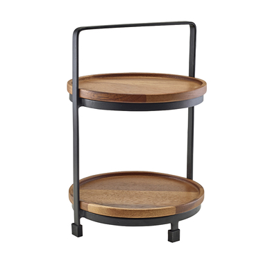 Тарілка 20.5 см, дерев'яна, акація, GenWare