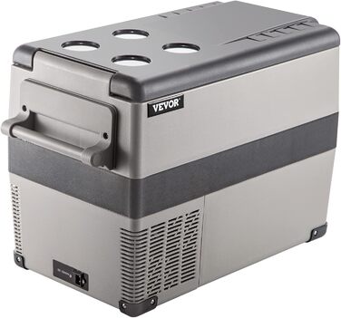 Автомобільний холодильник VEVOR 35L, компресорний холодильник, коробка-холодильник з нержавіючої сталі, ізольована коробка для свят, міні-холодильник, автомобільний холодильник з розеткою 35L (45L)