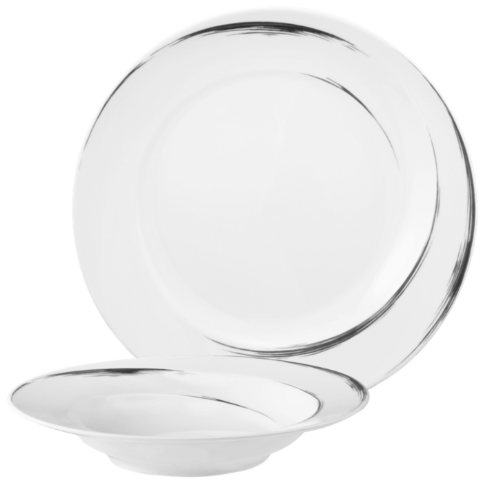 Набір тарілок 12 предметів Grey Brush Seltmann