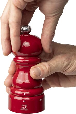 Ручне регулювання помелу u'Select, висота 12 см, дерево, коричневий, 23447 (млин для перцю, червоний лакований)