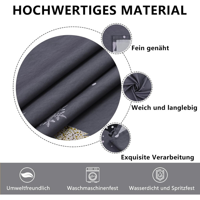 Різдвяна скатертина, темно-сіра 240 x 140 см прямокутна Yrendenge