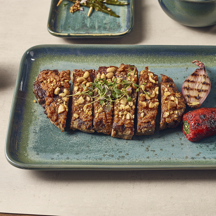 Блюдо прямоугольное 30*20 см, зеленое, Terra Porcelain Aqua Green, GenWare