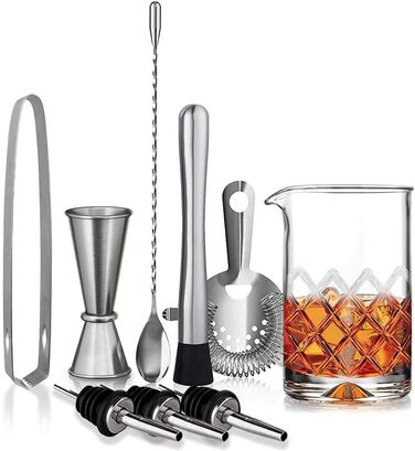 Шейкер для коктейлей 14 предметов, 500 мл, стекло SUPERSUN