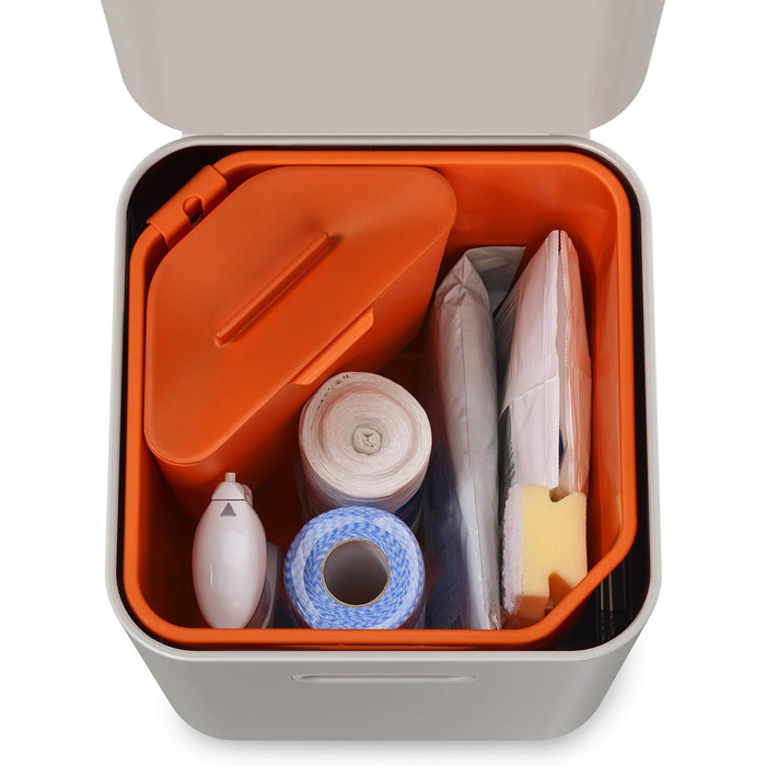 Контейнер для сміття подвійний 40 л білий Totem Compact Joseph Joseph