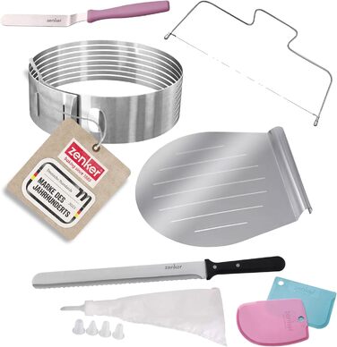 Набор для выпечки Zenker Premium - Идеальный набор для выпечки и украшения из 13 предметов в модных цветах с карточками для теста, кондитерскими мешками, резаками для корочки для торта и многим другим для пекарей-любителей