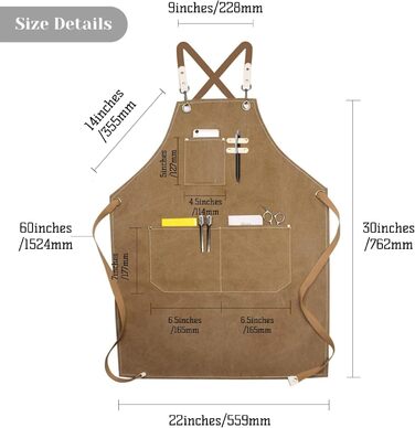 Фартух з полотна 55,9 х 76,2 см коричневий RAPRON