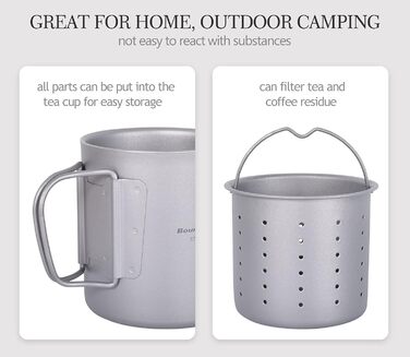 Кофейный набор с ситечком 375 мл. титан iBasingo