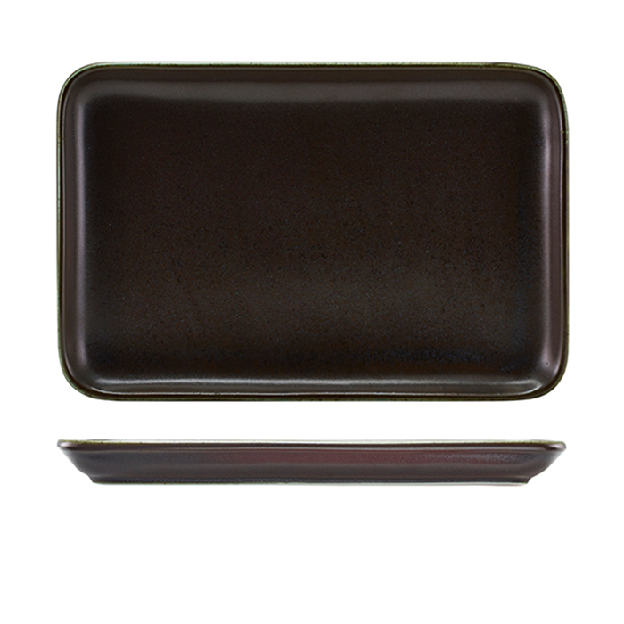 Блюдо прямоугольное 30х20 см, Terra Porcelain Black, GenWare