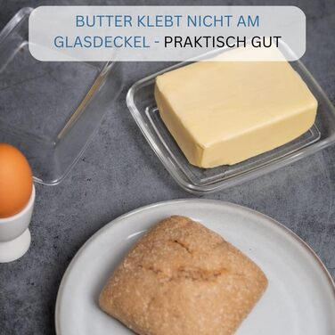 Скло для маслянки Westmark - Ідеально підходить для сервірування та зберігання - Можна мити в посудомийній машині - Спеціальне полегшення для безпечного захоплення (скло) Скло одинарне