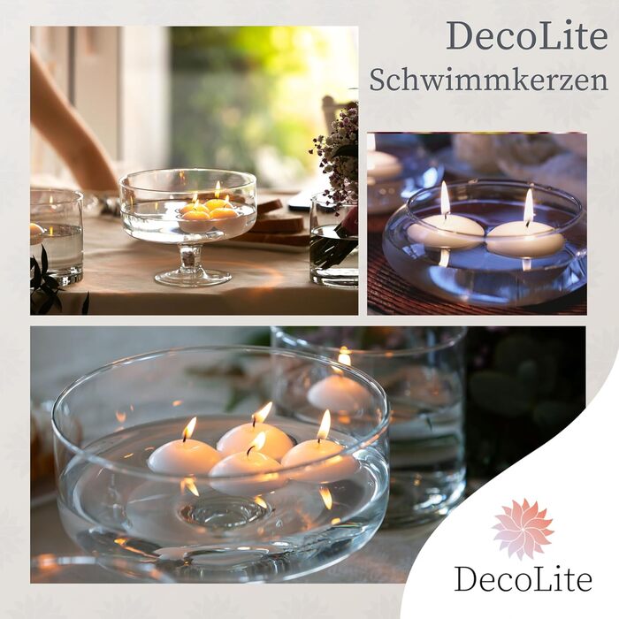 Плаваючі свічки 30 x 45 мм 96 шт. DecoLite