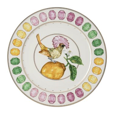 Тарілка сервірувальна 33 см Королівська мухоловка IDYLLIA Swarovski x Rosenthal