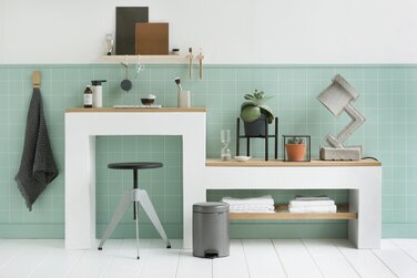 Сміттєвий бак з педаллю 5 л безшумний платиновий NewIcon Brabantia