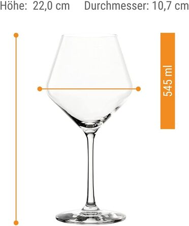 Келихи для білого вина Stlzle Lausitz Revolution 365 мл I Келихи для білого вина Набір з 6 келихів для благородного кришталю I Келихи для вина Можна мити в посудомийній машині I Набір келихів для білого вина ударостійкий I найвищої якості (545 мл келихи д