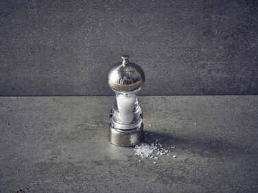 Млин для солі та перцю, 14 см, акрил/хром, GenWare