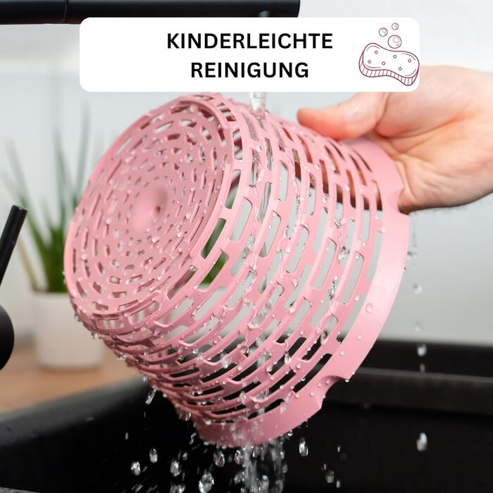 Спиннер для салата Westmark, Oбем 4.4 л, ø 23.5 см, пластик, не содержит бисфенола А, Spinderella, цвет прозрачный/белый/зеленый, 2430224A (розовый, стандартный)