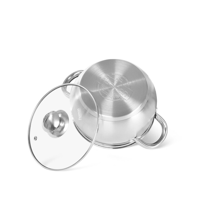 Кастрюля Fissman PRIME 14x8,5 см/1,3л со стеклянной крышкой (5510)