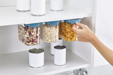 Набір підвісних контейнерів для зберігання, 3 предмета, 1,3 л, темний опал CupboardStore Joseph Joseph