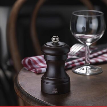 Набір млинів Peugeot Bistro Перець/Сіль, Класичне налаштування помелу, Висота 10 см, Дерево, 2/24291 (Шоколад/Натуральний)