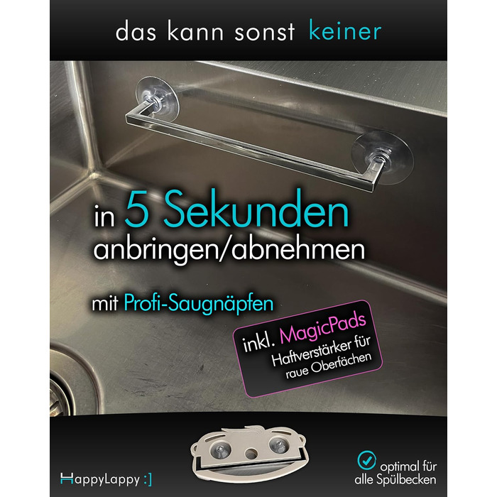 Тримач для кухонного рушника 20 см чорний snagger