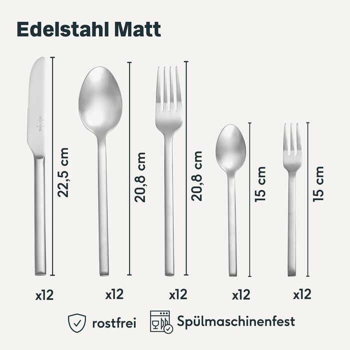 Набір столових приборів на 12 осіб, 60 предметів Silberthal