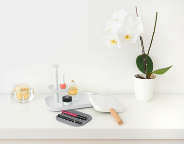 Організатор з дзеркалом 26х18х28 см білий Yana Umbra