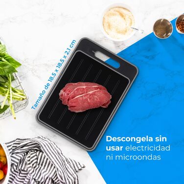 Доска для размораживания и нарезки 36,5 x 25 см, серый NK