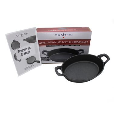 Сковорода чавунна овальна 22 х 15 см з 2 ручками Santos