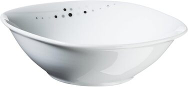 Серія Fadilla, комбінований сервіз 42 шт. и, порцеляновий набір посуду на 6 персон, білий, чорний, сірий