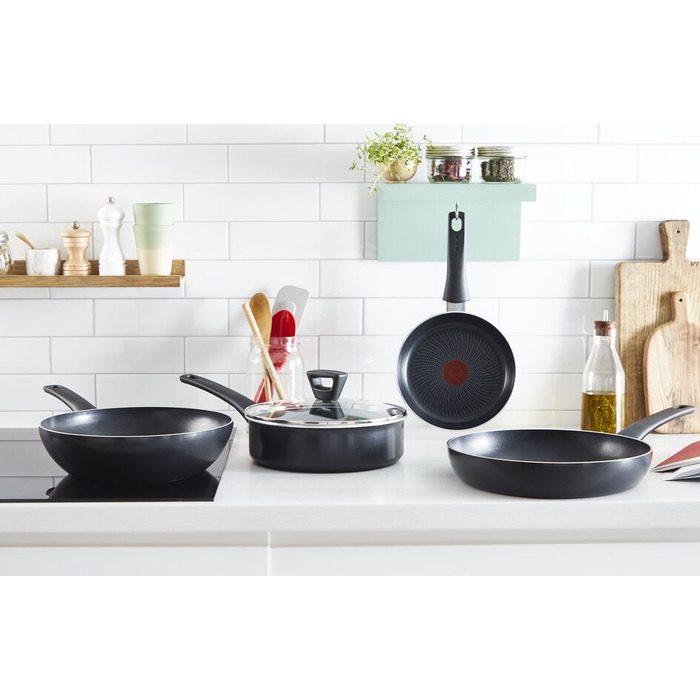 Tefal Сковорода Start&Cook, 28см, алюминий, черный