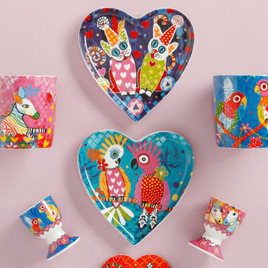 Тарілка десертна Maxwell Williams Araras LOVE HEARTS, фарфор, діам. 15,5 см