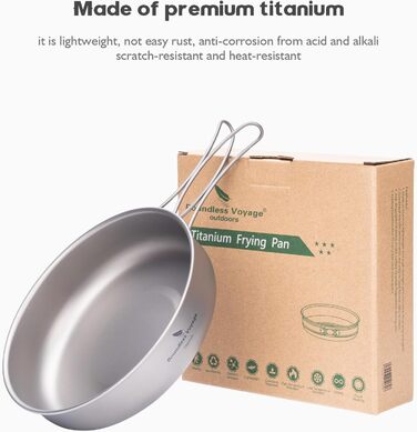 Кемпінгова сковорода 18 см титан iBasingo