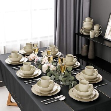 Комбінований набір посуду з кераміки із 48 предметів Navia vancasso