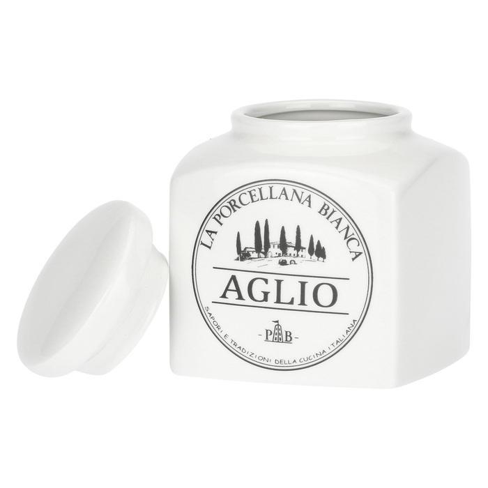 Банка для часнику порцеляна 500 мл La Porcellana Bianca