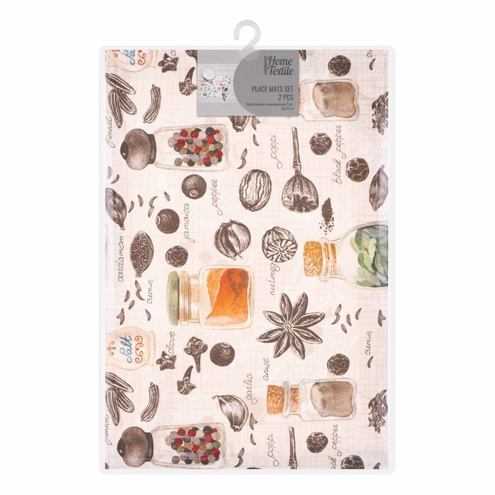 ARDESTO Набор салфеток сервировочных Spice, 30х45см, 2 шт, 90% полиэстер, 10% хлопок