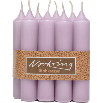 Набір з 8 конічних свічок 2,2 x 11 см, бузковий Nordring