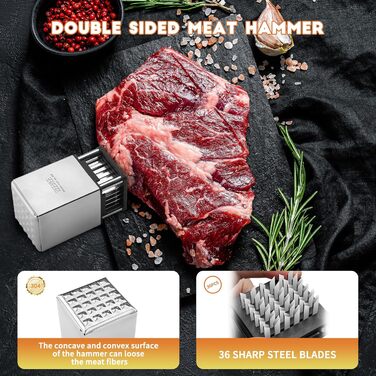 Тендерайзер для м'яса з нержавіючої сталі ZEEREE