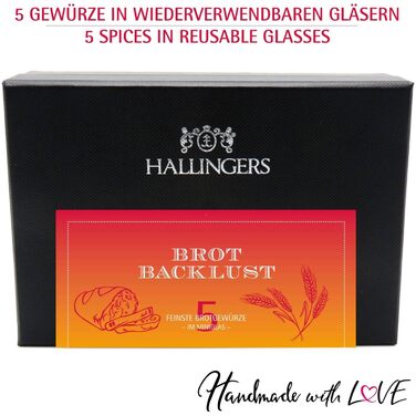 Класичний набір спецій Hallingers - 1 - Подарунковий набір спецій ручної роботи, 12 спецій з усього світу (Набір) - Літній подарунок та ідеальний подарунок для барбекю Подарунок для нової домівки &quotВітання та дружба&quot Класичні спеції., 12 спецій (73