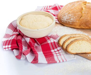 Кошик для вистоювання Westmark, для тіста для хліба 1500-2000 г, овальний, довжина приблизно 40 см, ротангова тростина, світло-бежева, 32022270 (набір з 2 шт. , Ø 20,5 см)