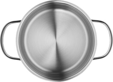 Набір індукційних каструль WMF Aparto Advantage Pot Set зі скляною кришкою, полірована нержавіюча сталь Cromargan, без покриття, можна мити в посудомийній машині (набір каструль) (16 см)