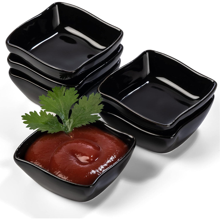 Миски для соусу з порцеляни 6 шт чорний Urban Lifestyle