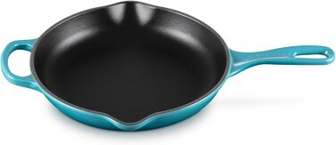 Чавунна сковорода LE CREUSET Signature, кругла, Ø Для всіх типів плит, вкл. підходить для індукції, 1,93 кг, гранатовий, 20182239490422 (карибський, 23 см)