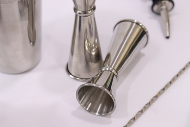 Набор бармена, 8 предметов, сатинированная сталь,  Urbanbar + ПОДАРОК бокал TIKI